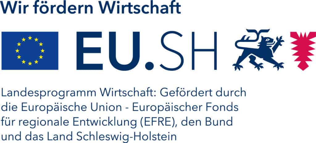 Wir fördern Wirtschaft - EU.SH. Landesprogramm Wirtschaft: Gefördert durch die Europäische Union.